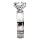Round Bold Band Semi-Mount Diamond Engagement Ring