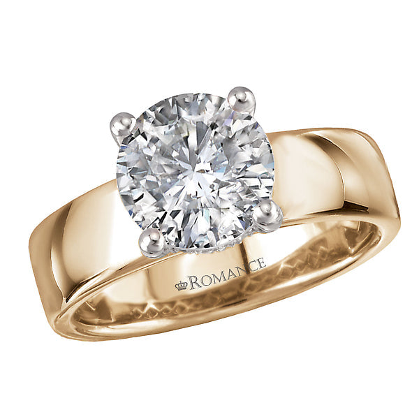 Bold Band Semi-Mount Diamond Engagement Ring