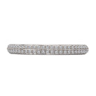 Round Straight Two Row Diamond Wedding Band
