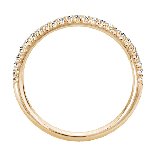 Round Straight Front Diamond Wedding Band