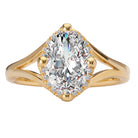 Oval Semi-Mount Diamond Halo Engagement Ring
