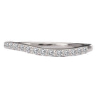Round Curved Diamond Wedding Band