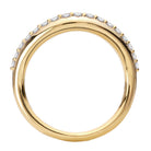 Round Curved Front Diamond Wedding Band