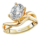 Oval Hidden Halo Semi-Mount Diamond Engagement Ring