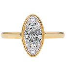 Oval Moval-Shape, Oval Diamond Semi-Mount Engagement Ring