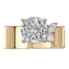 Round Bold Shank Semi-Mount Diamond Engagement Ring