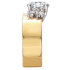 Round Bold Shank Semi-Mount Diamond Engagement Ring