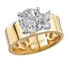 Round Bold Shank Semi-Mount Diamond Engagement Ring