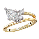 Marquise Half Split Shank Semi-Mount Diamond Engagement Ring
