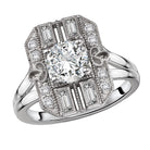 Round Semi-Mount Diamond Engagement Ring