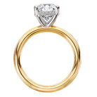 Oval Hidden Halo Semi-Mount Diamond Engagement Ring