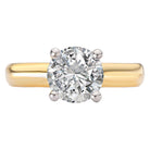 Round Hidden Halo Semi-Mount Diamond Engagement Ring