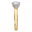 Round Hidden Halo Semi-Mount Diamond Engagement Ring