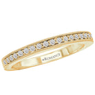 Round Diamond and Milgrain Detailed Diamond Engagement Ring