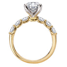 Oval 4 Prong Peg Head Semi-Mount Diamond Engagment Ring