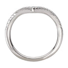 Round Curved Diamond Wedding Band