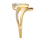 Oval Split Shank Semi-Mount Diamond Engagement Ring