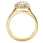 Oval Hidden Halo Semi-Mount Engagement Ring