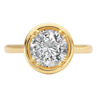 Round Hidden Halo Semi-Mount Engagement Ring