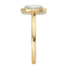 Round Hidden Halo Semi-Mount Engagement Ring