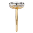 Oval Hidden Halo Semi-Mount Diamond Engagement Ring