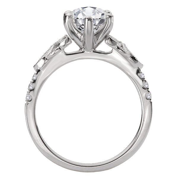 Marquise Diamond Semi-Mount Diamond Engagement Ring