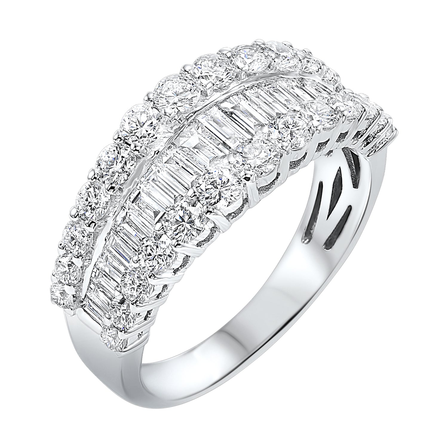 ★ EiDER★ Orgong v2 W1Snow White DMF23N58W1 14Kt White Gold Diamond 1 1/2Ctw Ring – Danwerke Jewelers
