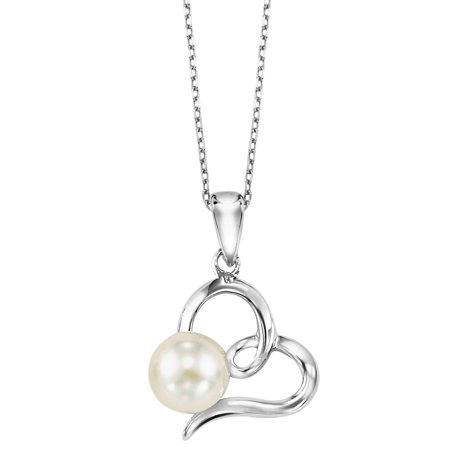 silver white & pearl pendant