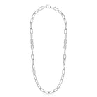 Polished Paperclip Necklace with Lobster Clasp