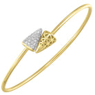 14kt yellow gold diamond 1/3ctw bangle