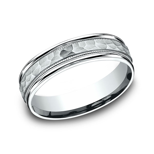 14K White Gold Men's Wedding Band - CF156309