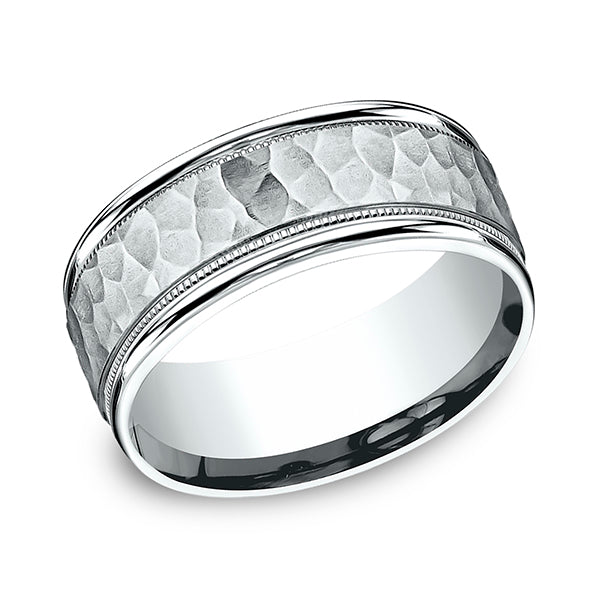 14K White Gold Men's Wedding Band - CF158309