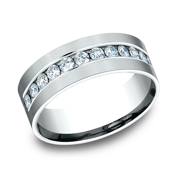 14K White Gold Men's Wedding Band - CF528531