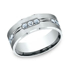 14K White Gold Men's Wedding Band - CF528533