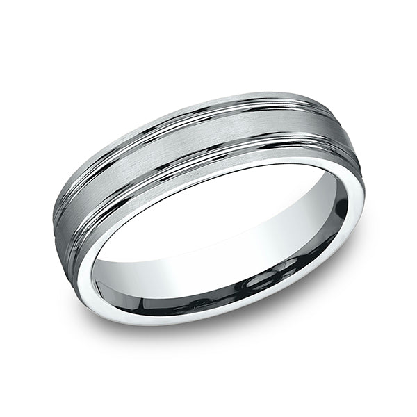 14K White Gold Men's Wedding Band - CF56444