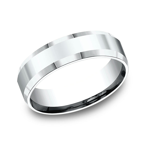 14K White Gold Men's Wedding Band - CF66426