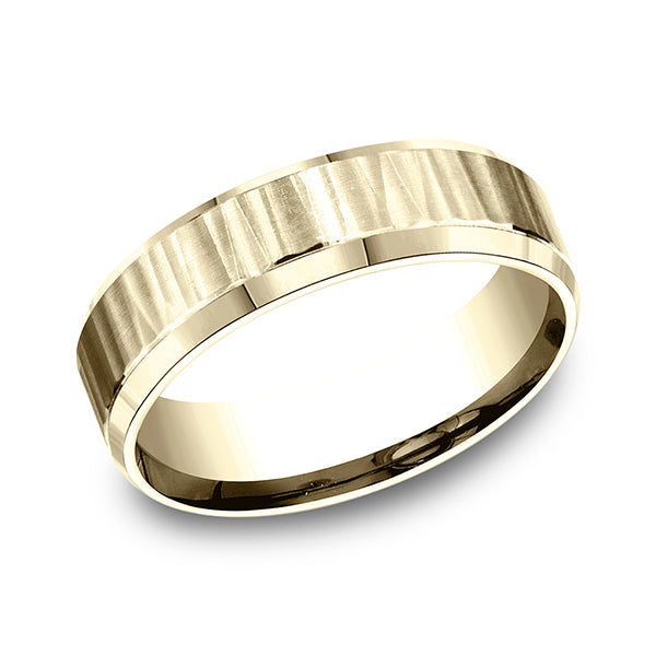 14K Yellow Gold Men's Wedding Band - CF666141