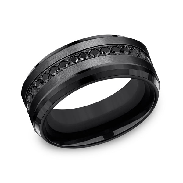 Black Titanium Men's Wedding Band - CF69491B