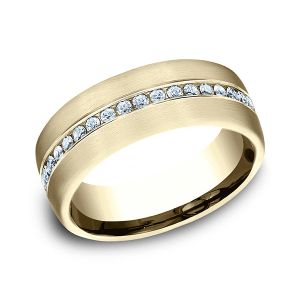 14K Yellow Gold Men's Wedding Band - CF717573