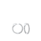 diamond inside out round 14k white gold hoop earrings (3 ctw)