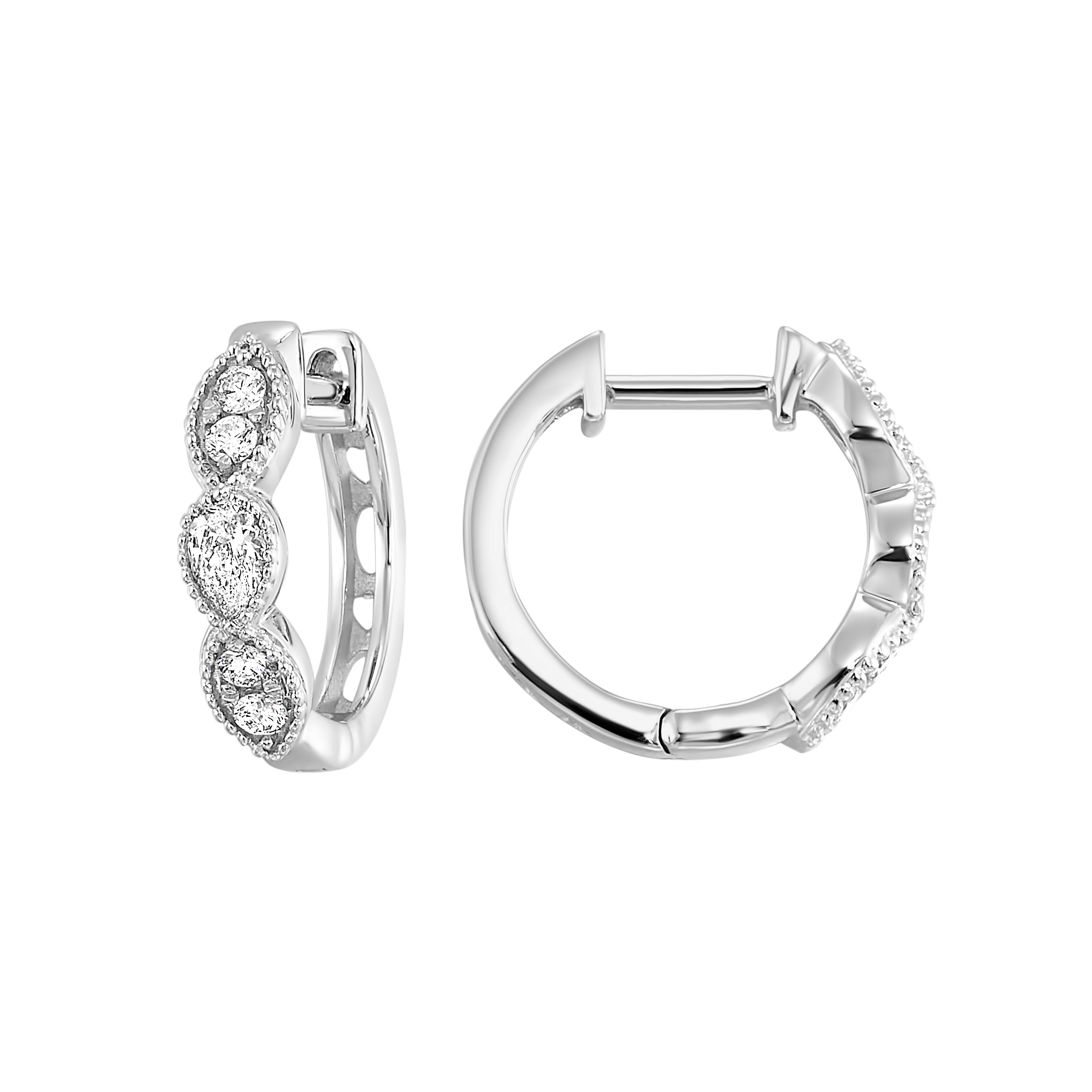 14kt white gold diamond 3/8ctw earring