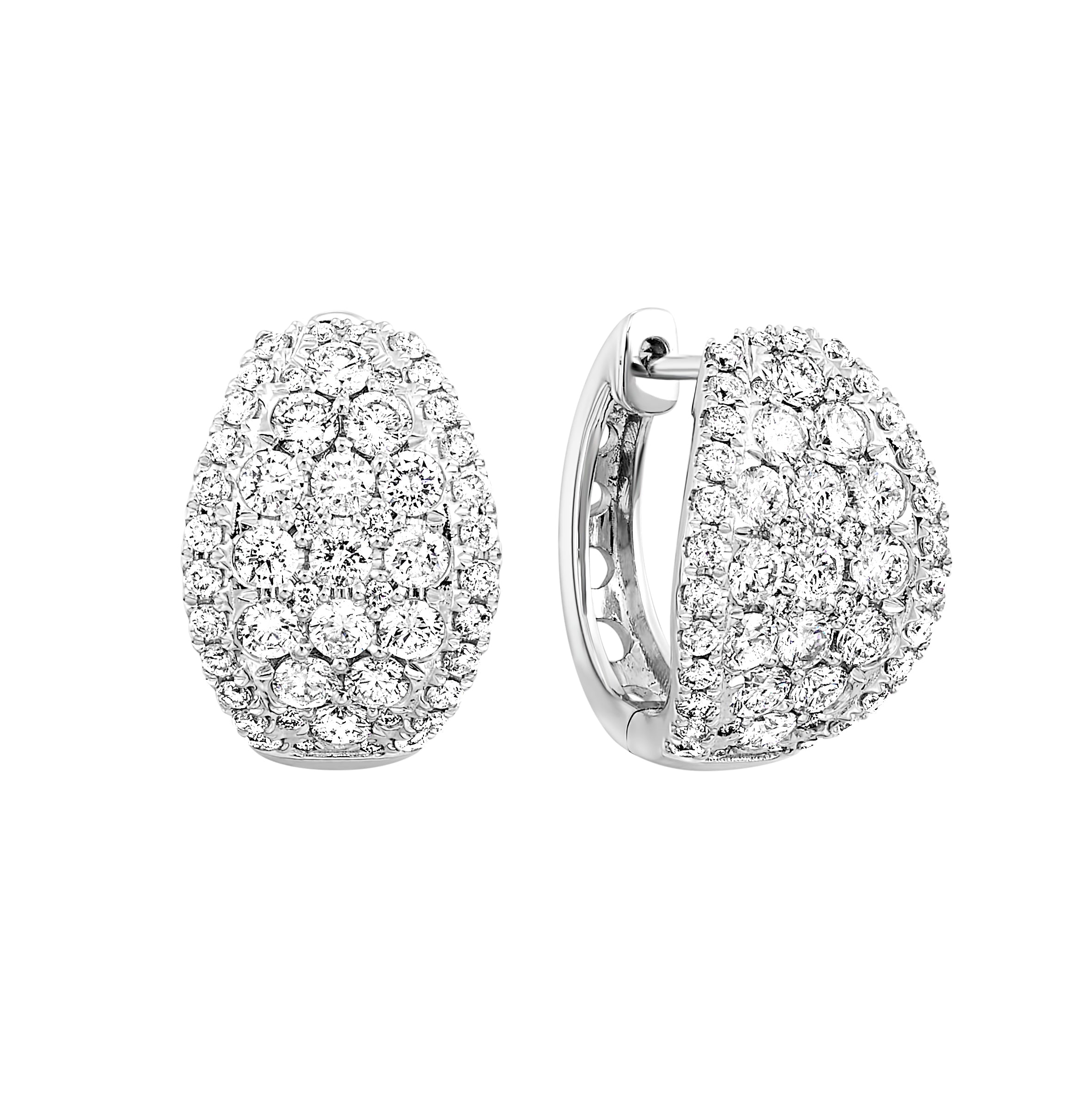 14kt white gold diamond 1 5/8ctw earring