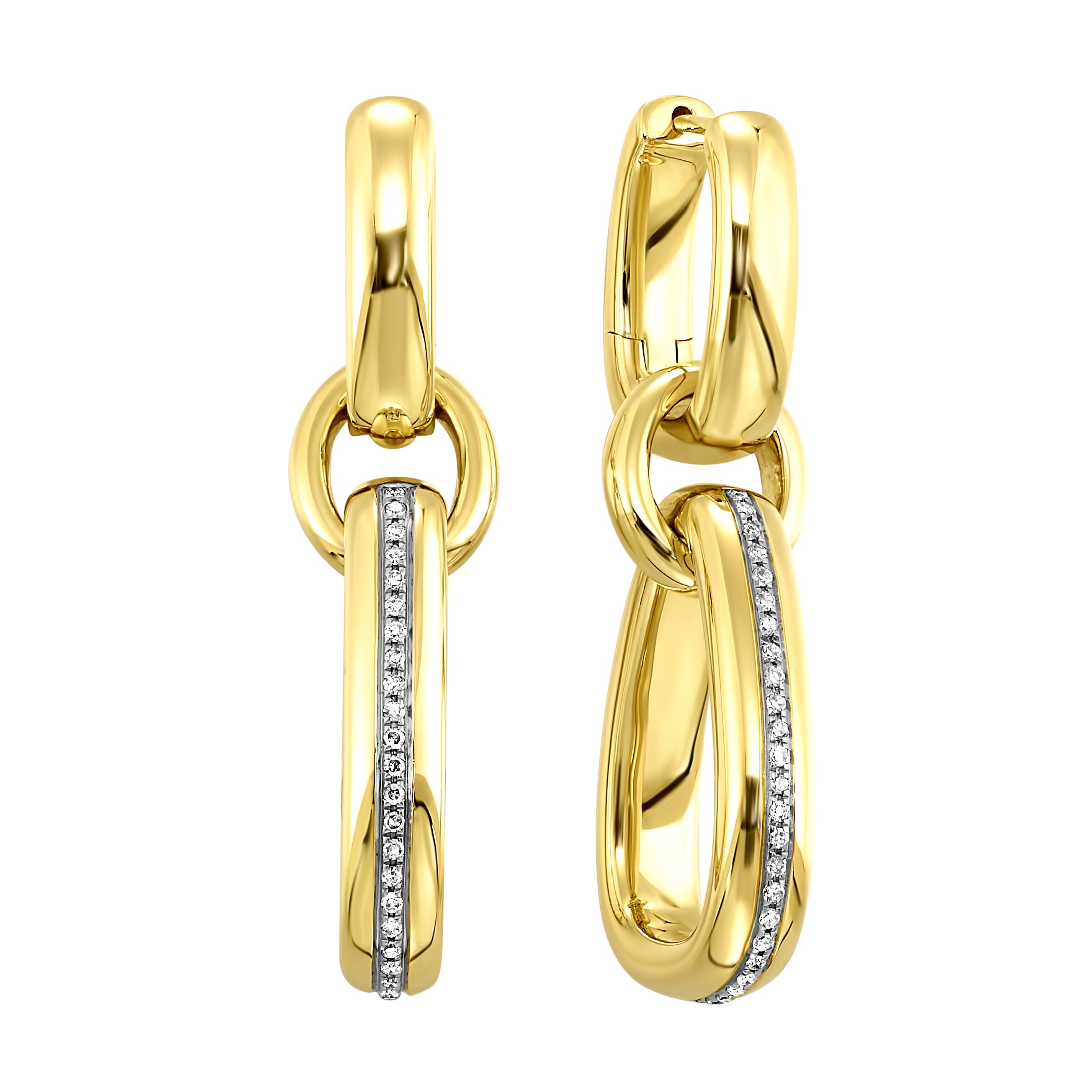 14kt yellow gold diamond 1/6ctw earring