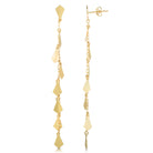 Polished Tear Drop Drop Earring with Push Back Clasp