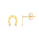 Polished Horseshoe Stud Earring with Push Back Clasp