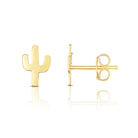 Polished Post Cactus Earring with Push Back Clasp