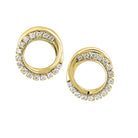 10kt yellow gold diamond 1/6ctw earring
