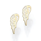Polished Wing Post Earring with Push Back Clasp