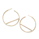 Polished Hoop Earring with Push Back Clasp