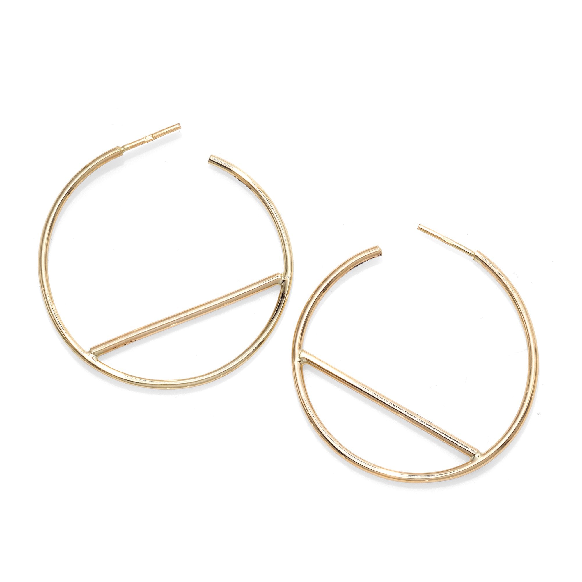 Polished Hoop Earring with Push Back Clasp